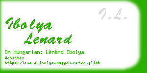 ibolya lenard business card